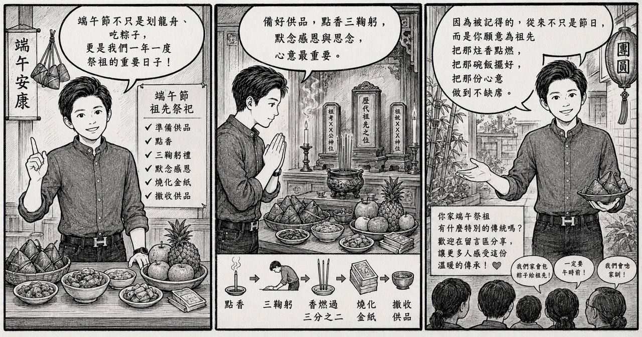 端午節祖先祭祀，那炷香裡的團圓